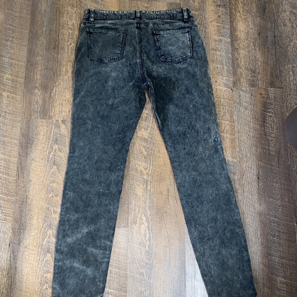 EILEEN FISHER ACID WASHED VELVETEEN BLACK WASHED JEAN SZ10 EUC - Picture 9 of 16